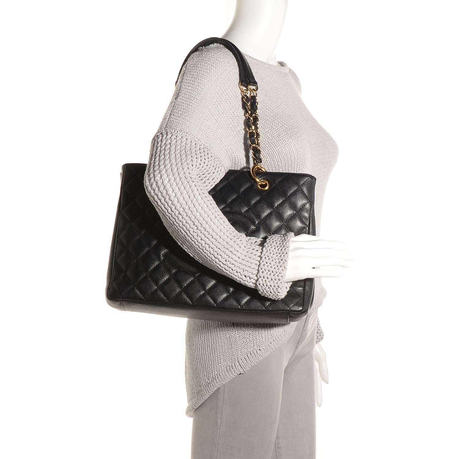 Chanel Caviar Grand Shopping Tote GST Black 2 of 7