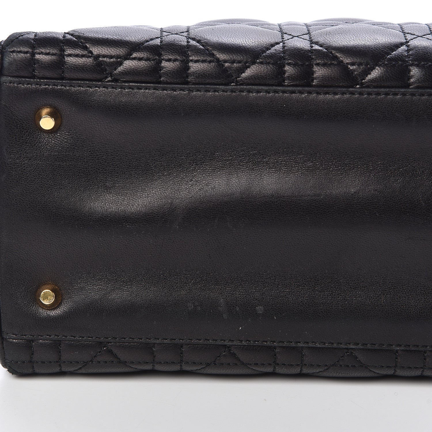 Christian Dior Lambskin Cannage Medium Lady Dior Black 12 of 12
