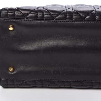 Christian Dior Lambskin Cannage Medium Lady Dior Black 12 of 12