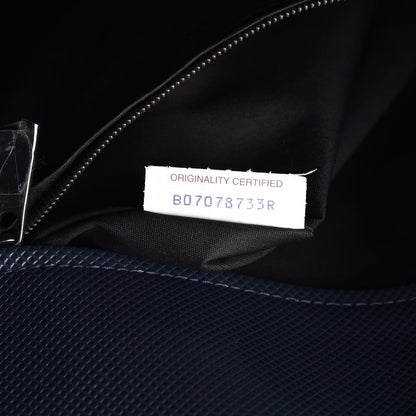 Bottega Veneta Rubberized Canvas Marcopolo Tote Dark Navy Nero 7 of 7