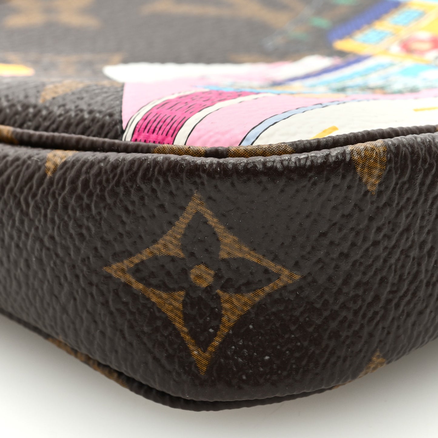 LOUIS VUITTON Monogram 2022 Christmas Animation Tokyo Mini Pochette Accessories Blue