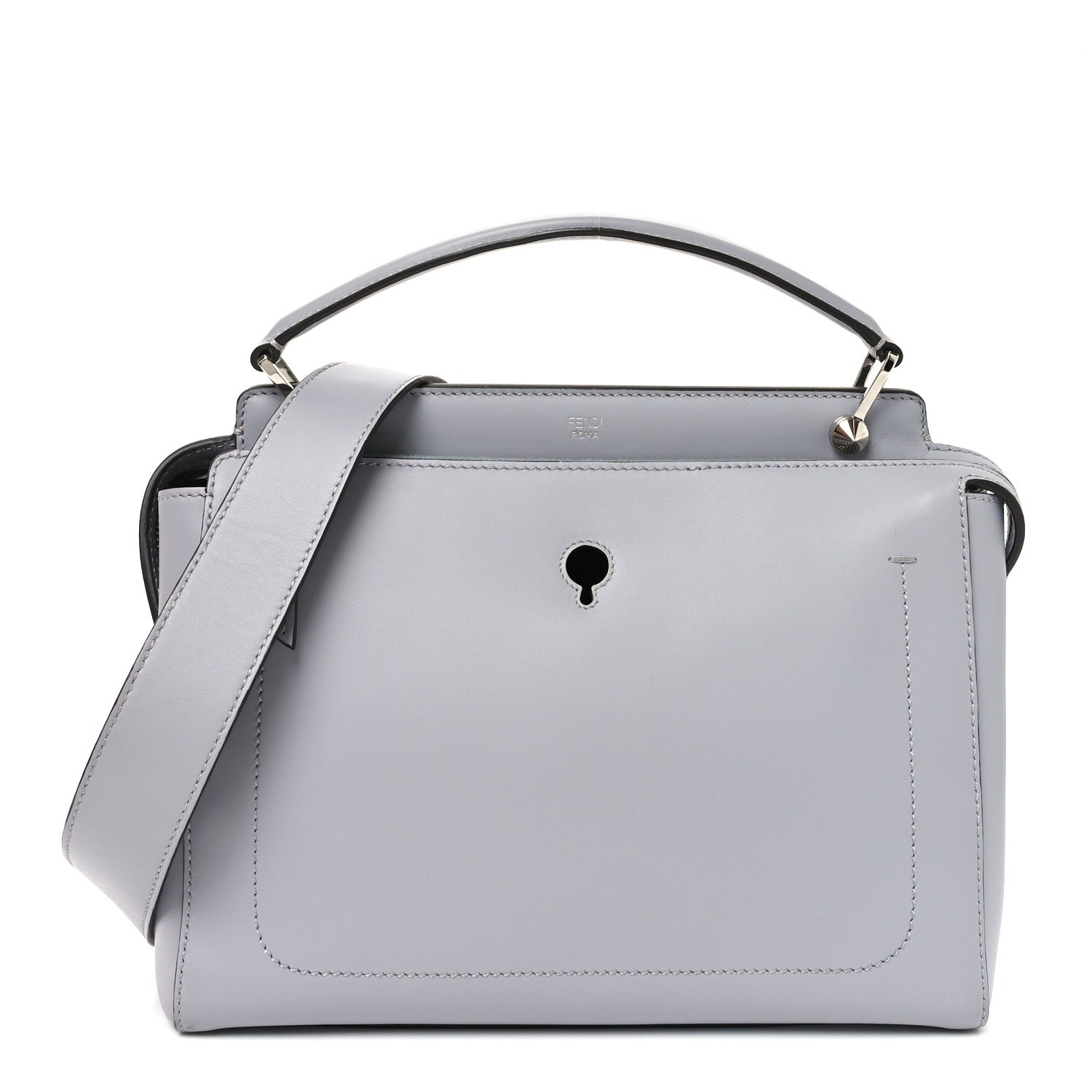 Fendi Vitello Baltico Dolce DotCom Satchel Ardesia 1 of 12