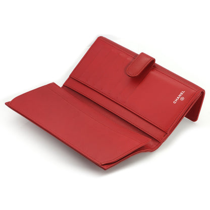 Chanel Caviar CC Long Flap Wallet Red 4 of 8