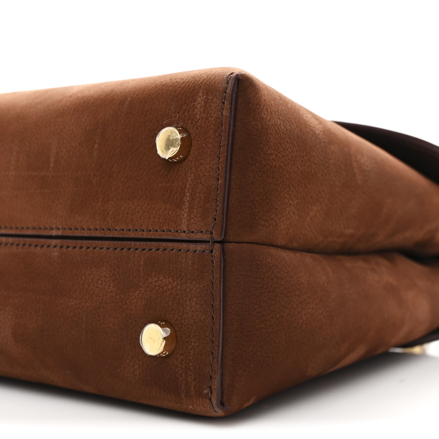 Grained Nubuck Calfskin Medium Nino Chestnut