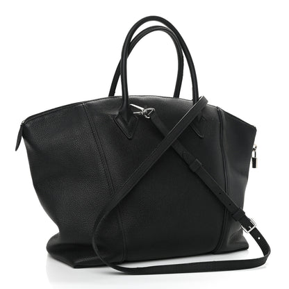 Louis Vuitton Veau Cachemire Soft Lockit MM Black 3 of 15