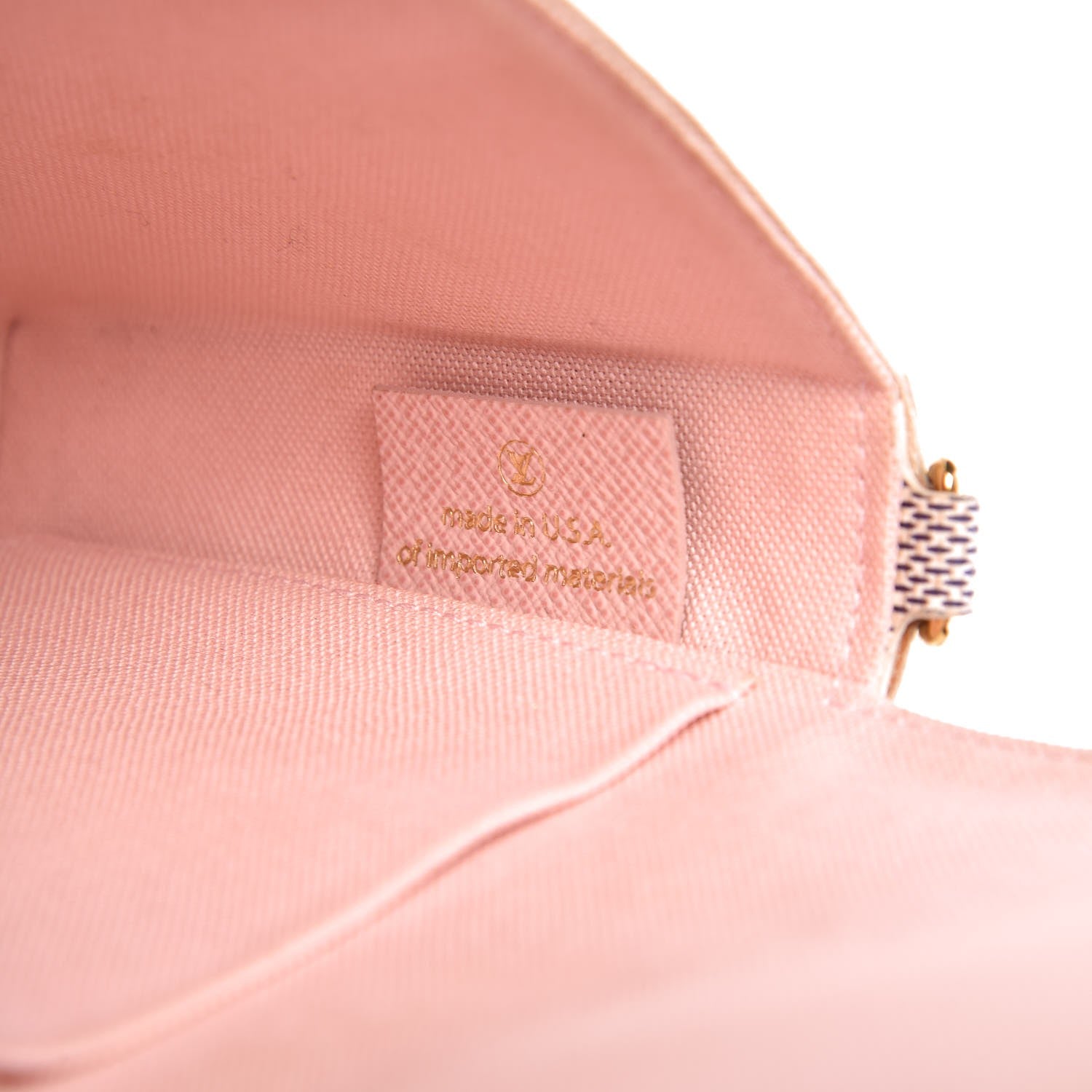 Louis Vuitton Damier Azur Pochette Felicie Chain Wallet Rose Ballerine 8 of 11