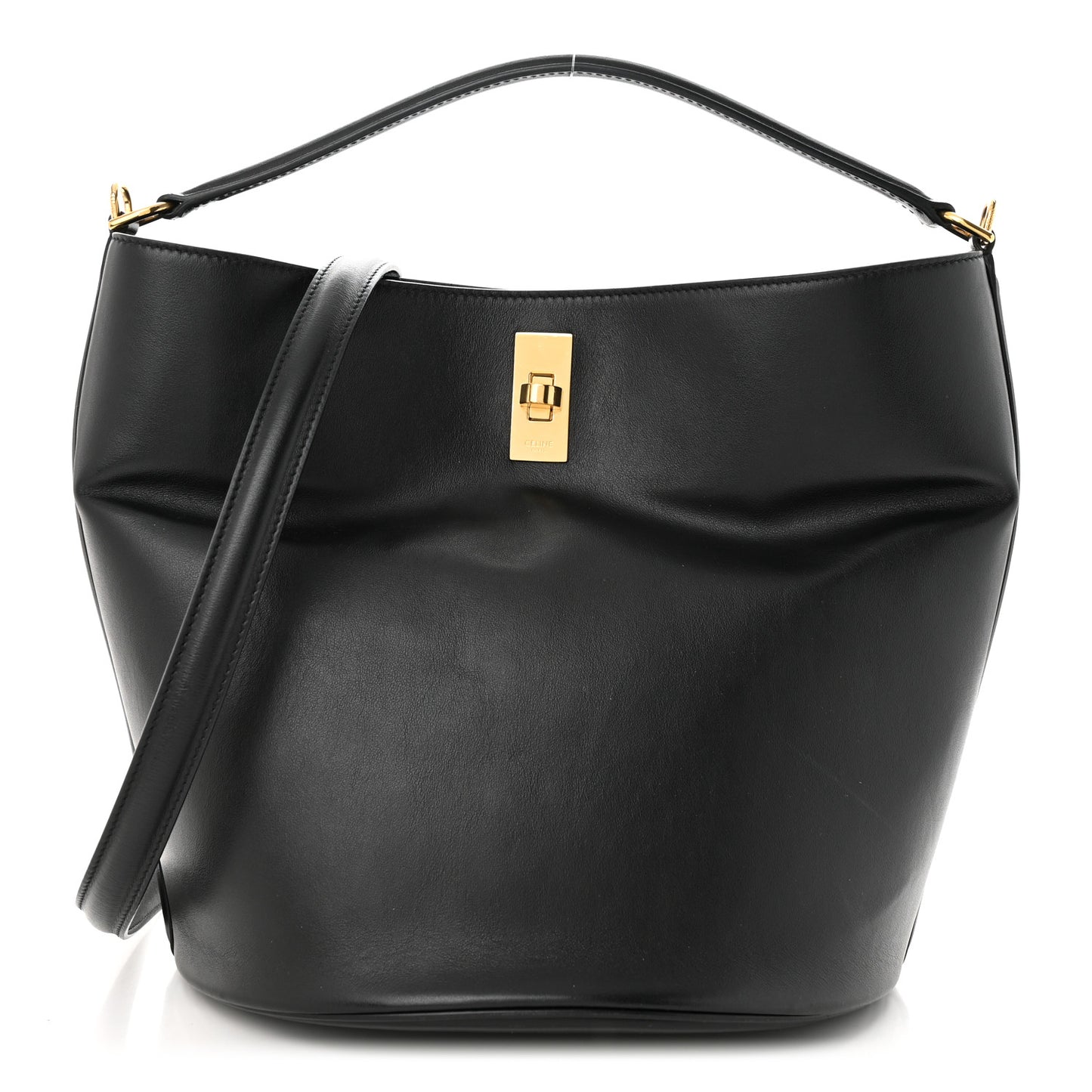 Smooth Calfskin Bucket 16 Bag Black