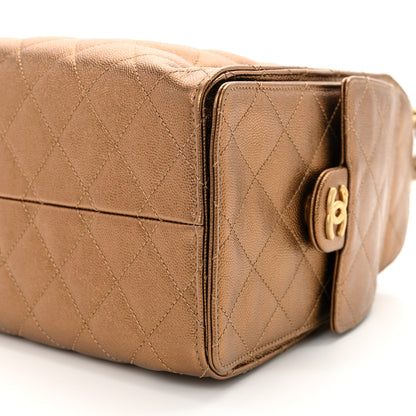Chanel Metallic Caviar Quilted Small Chanel 25 Handbag Bronze 10 of 10