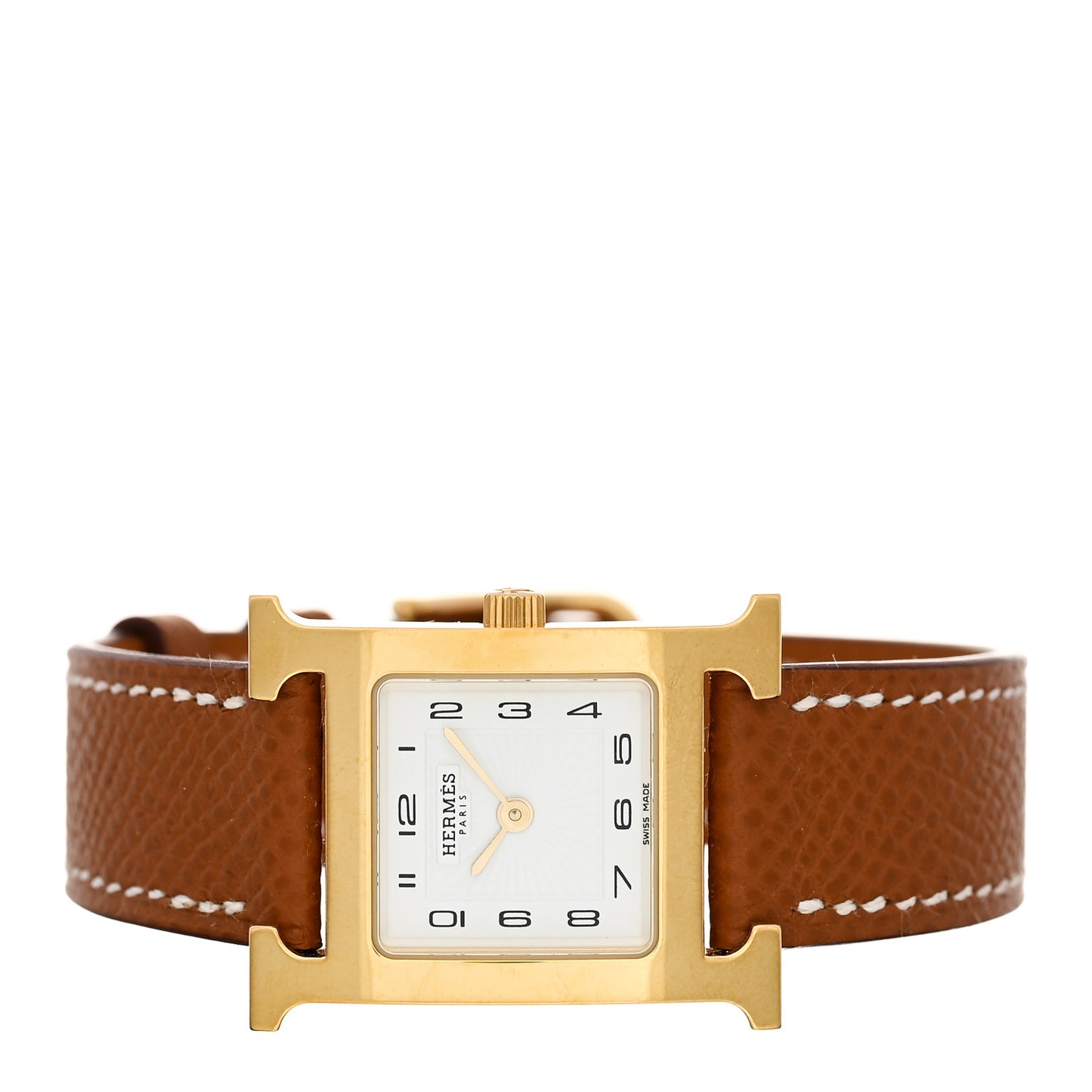Stainless Steel Epsom 21mm Heure H Hour Quartz Watch Gold