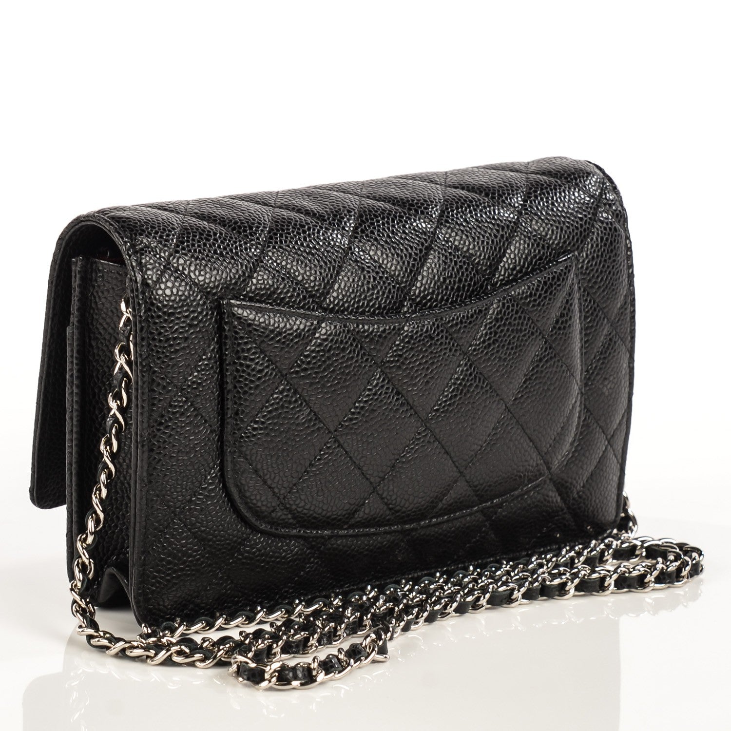 Chanel Caviar Quilted Wallet On Chain WOC Black 3 of 9