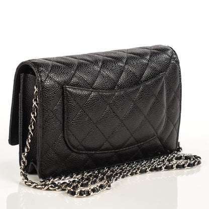 Chanel Caviar Quilted Wallet On Chain WOC Black 3 of 9