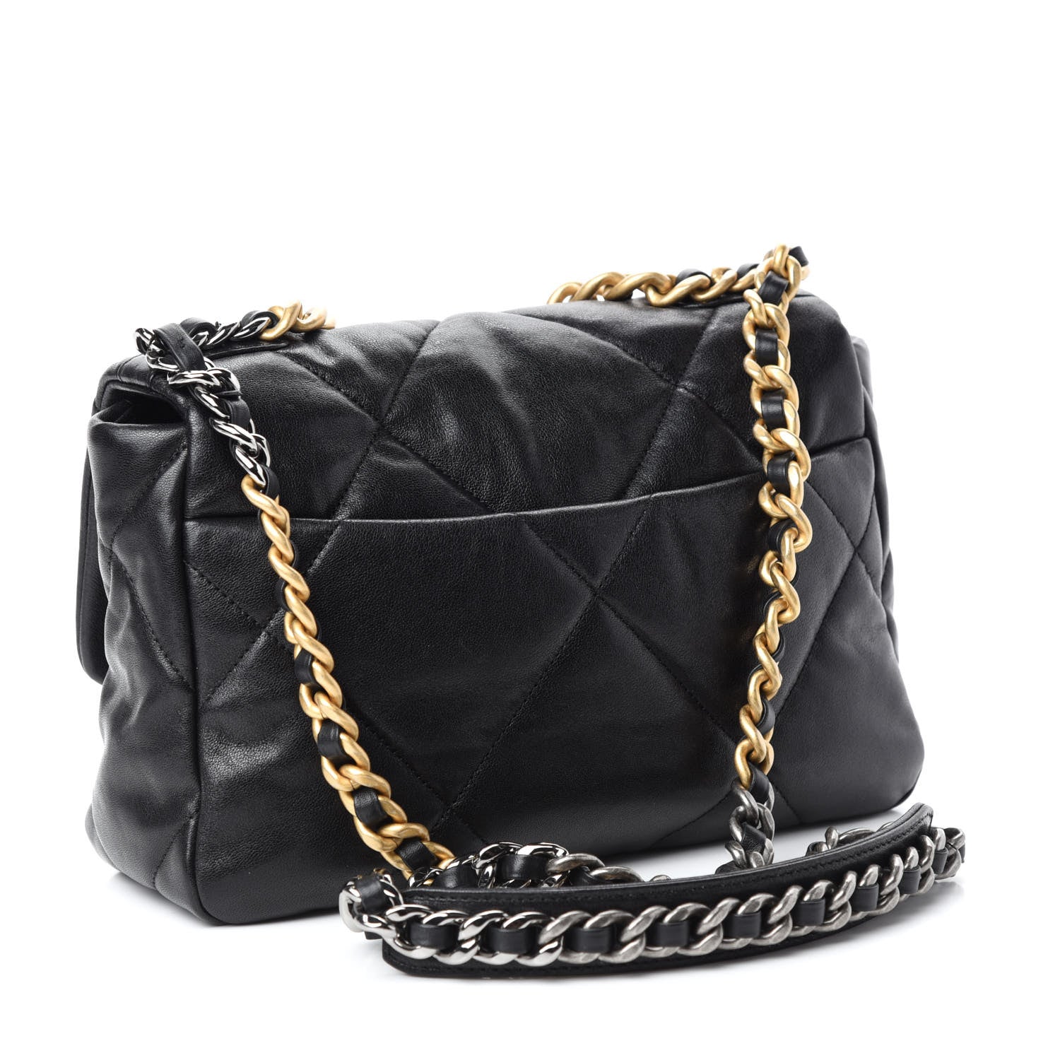 Chanel Lambskin Quilted Medium Chanel 19 Flap Black 3 of 10