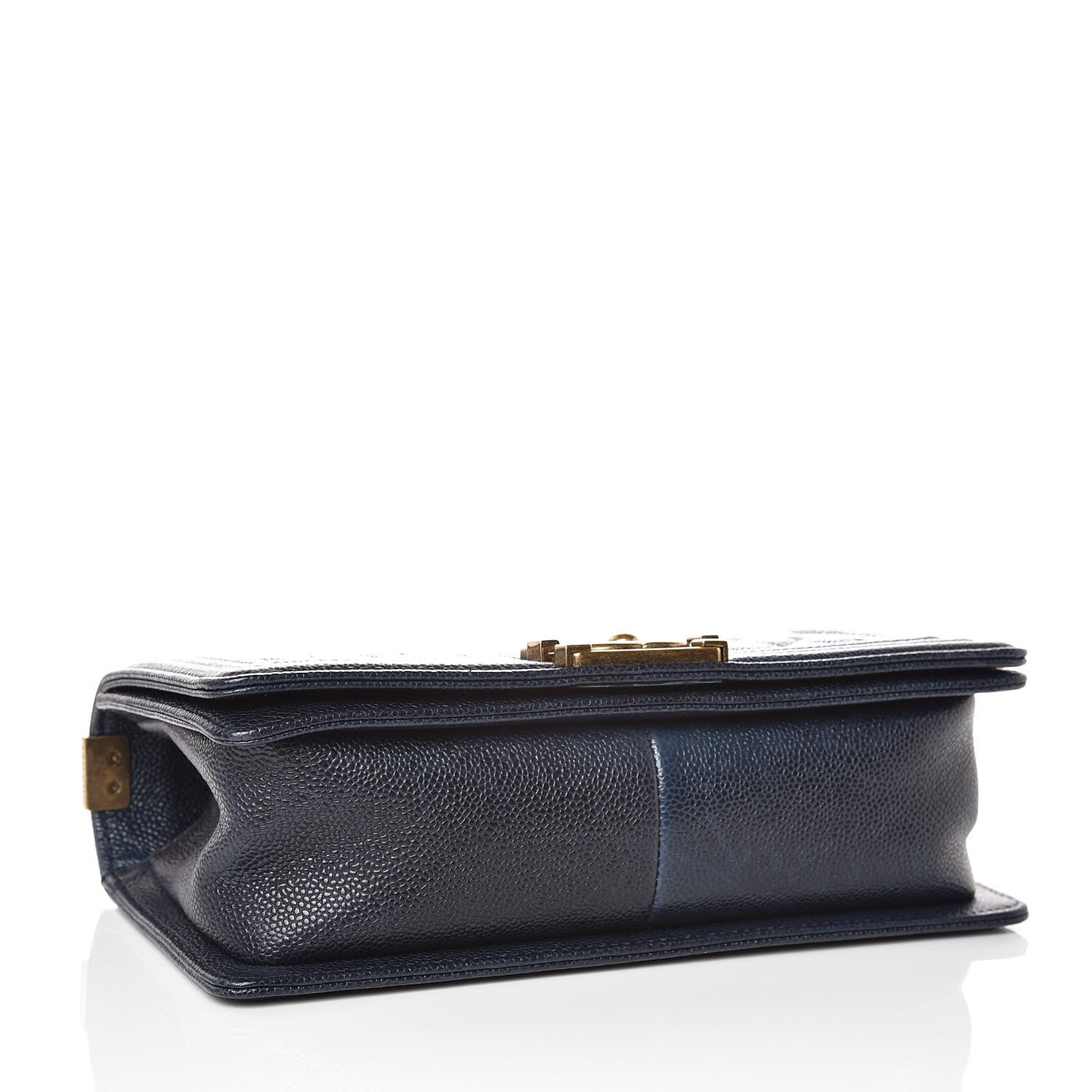 Caviar Quilted Medium Boy Flap Navy