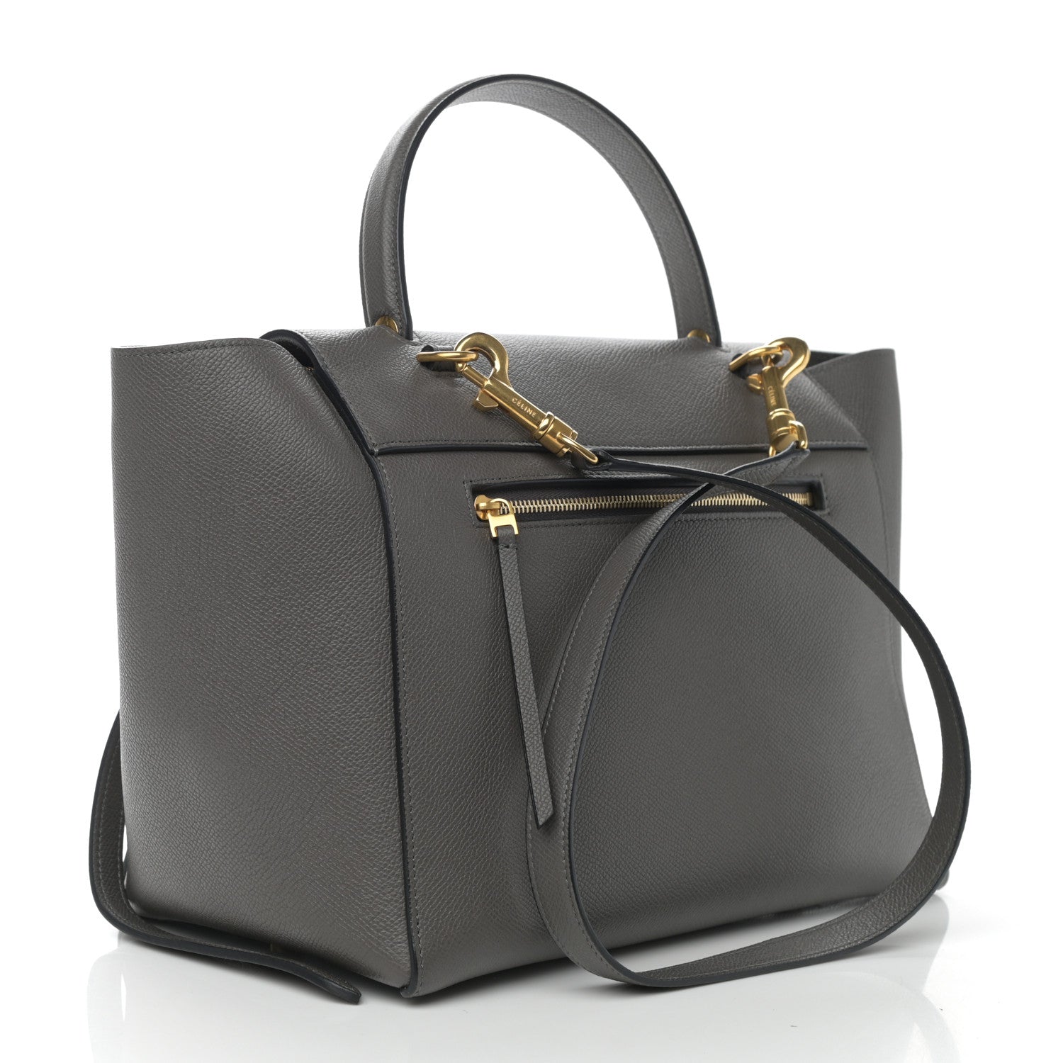 Celine Grained Calfskin Mini Belt Bag Grey 3 of 10