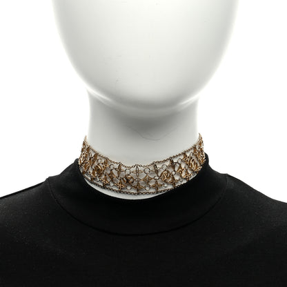 Louis Vuitton LOUIS VUITTON Filigram Choker Necklace Gold 3 of 4