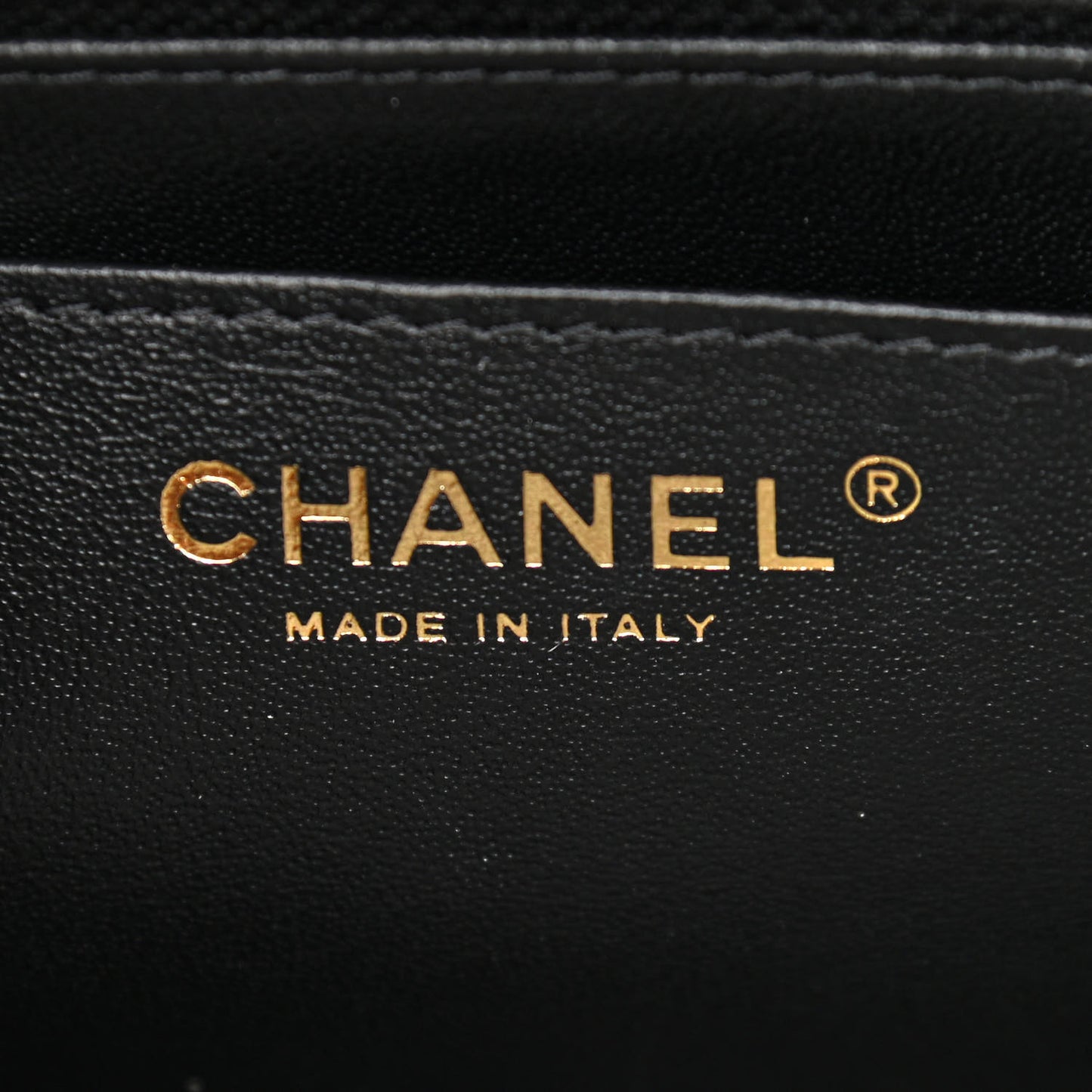 Lambskin Quilted Mini Square Flap Black
