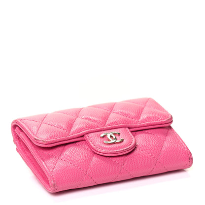 Chanel Caviar Quilted Flap Card Holder Wallet Pink 5 of 11