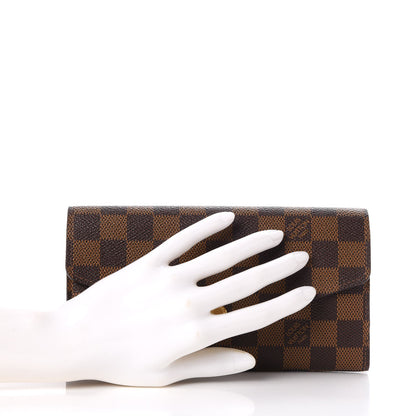 Louis Vuitton Damier Ebene Sarah Wallet NM 2 of 8