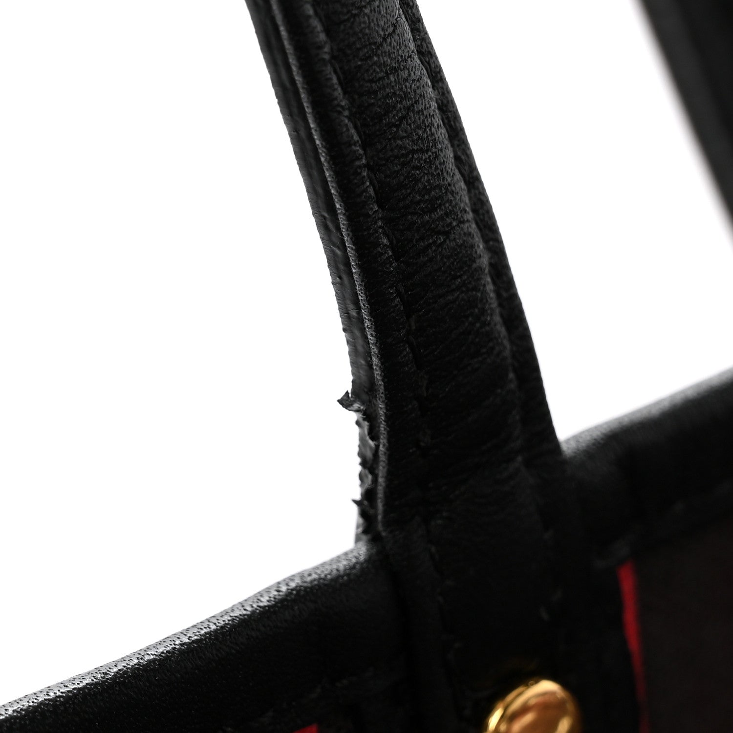 MCM Visetos Medium Project Reversible Shopper Tote Ruby Red Black 19 of 19