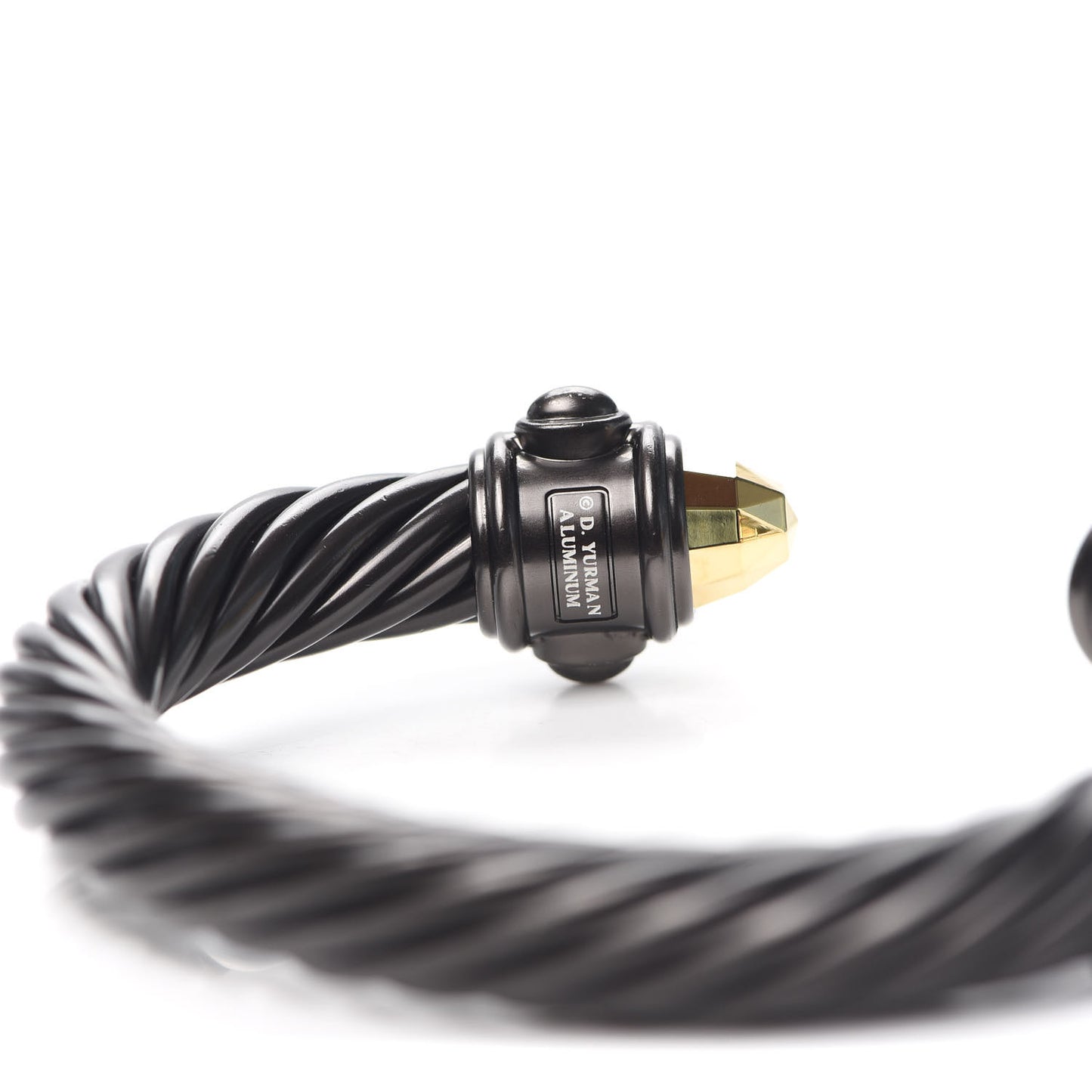 Aluminum 10mm Renaissance Cable Bracelet Black Gold