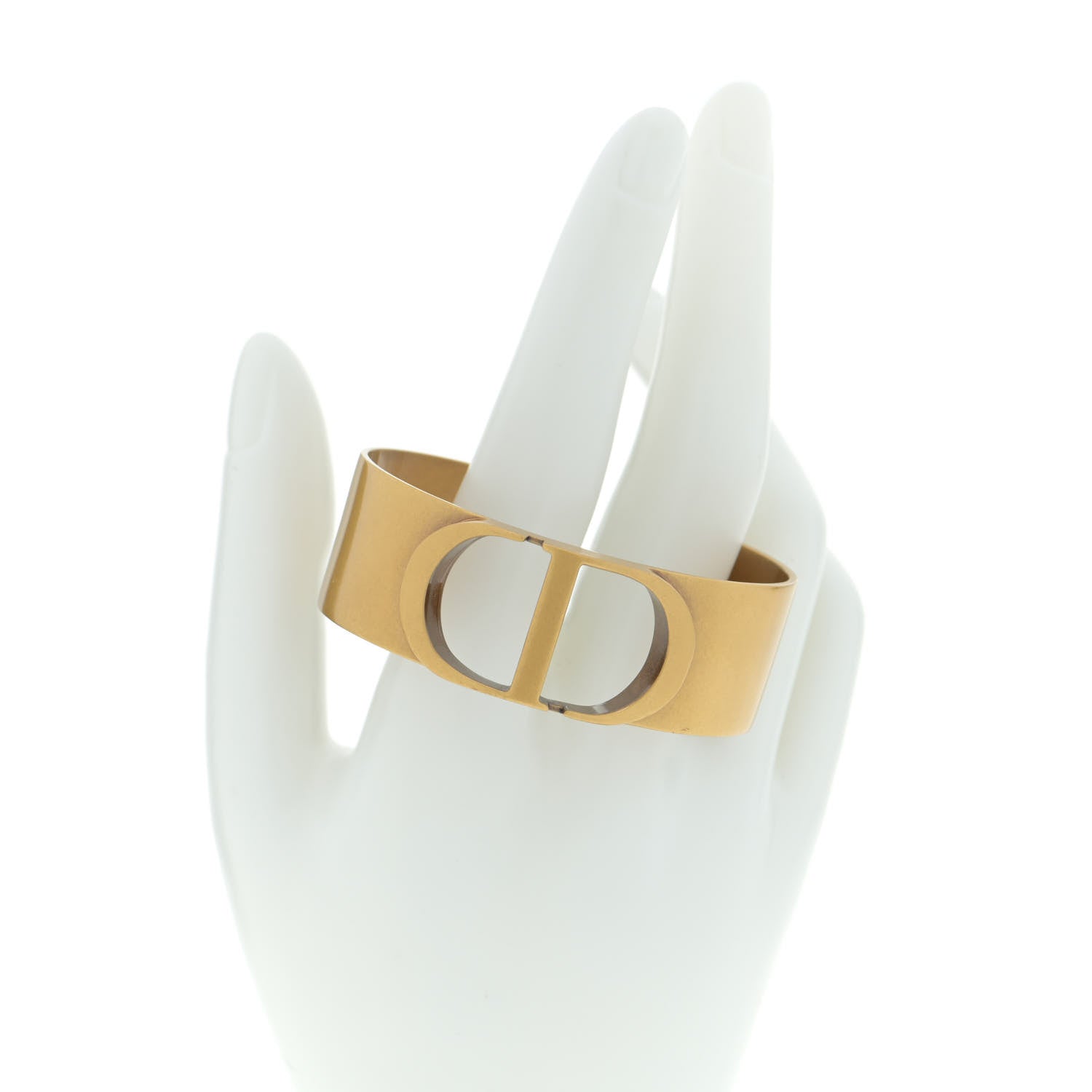 Christian Dior Metal 30 Montaigne Cuff Bracelet Gold 2 of 5