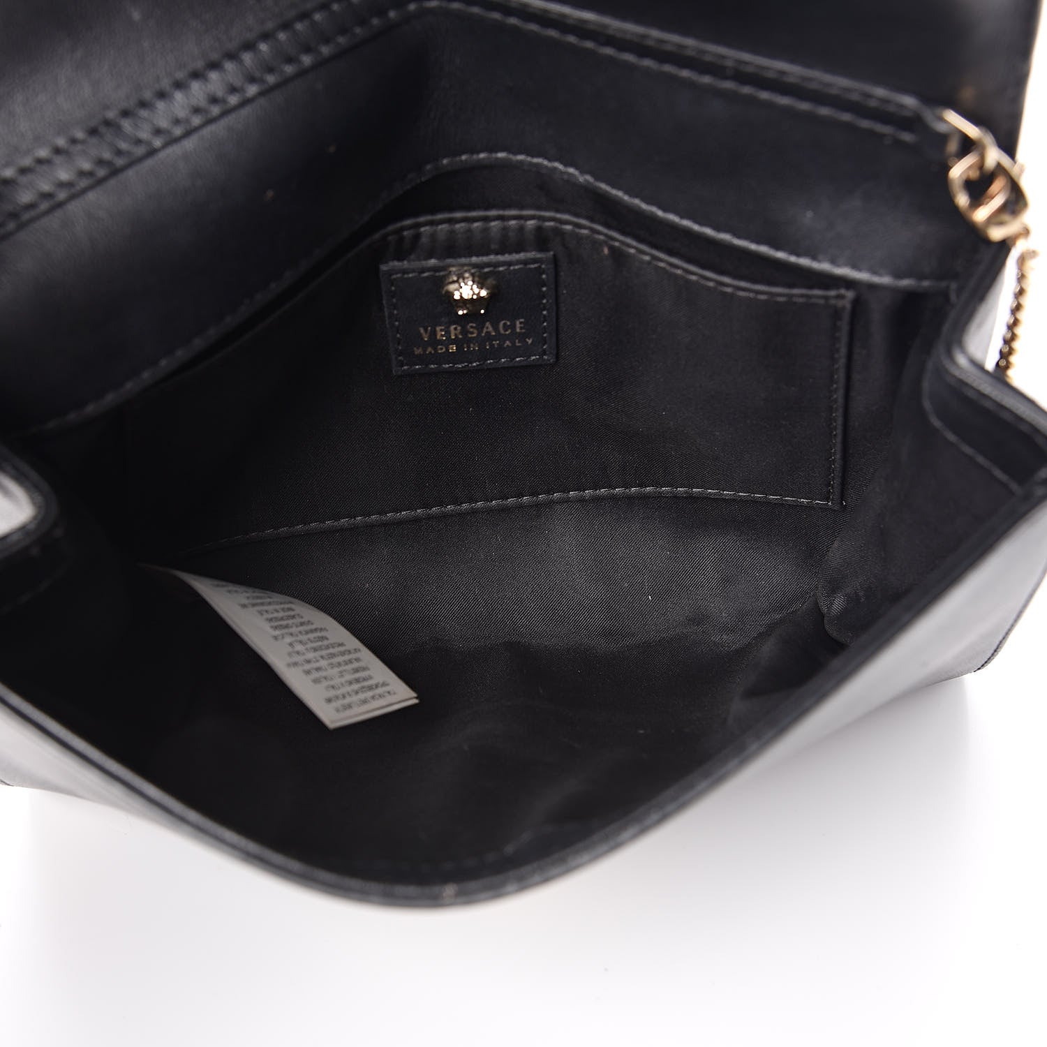 Versace Vitello Palazzo Medusa Evening Clutch Bag Black 5 of 16