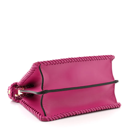 Fendi Vitello King Shiny Nappa Intreccio Petite Peekaboo I SEE U Satchel Ciclamino Pilar 4 of 10