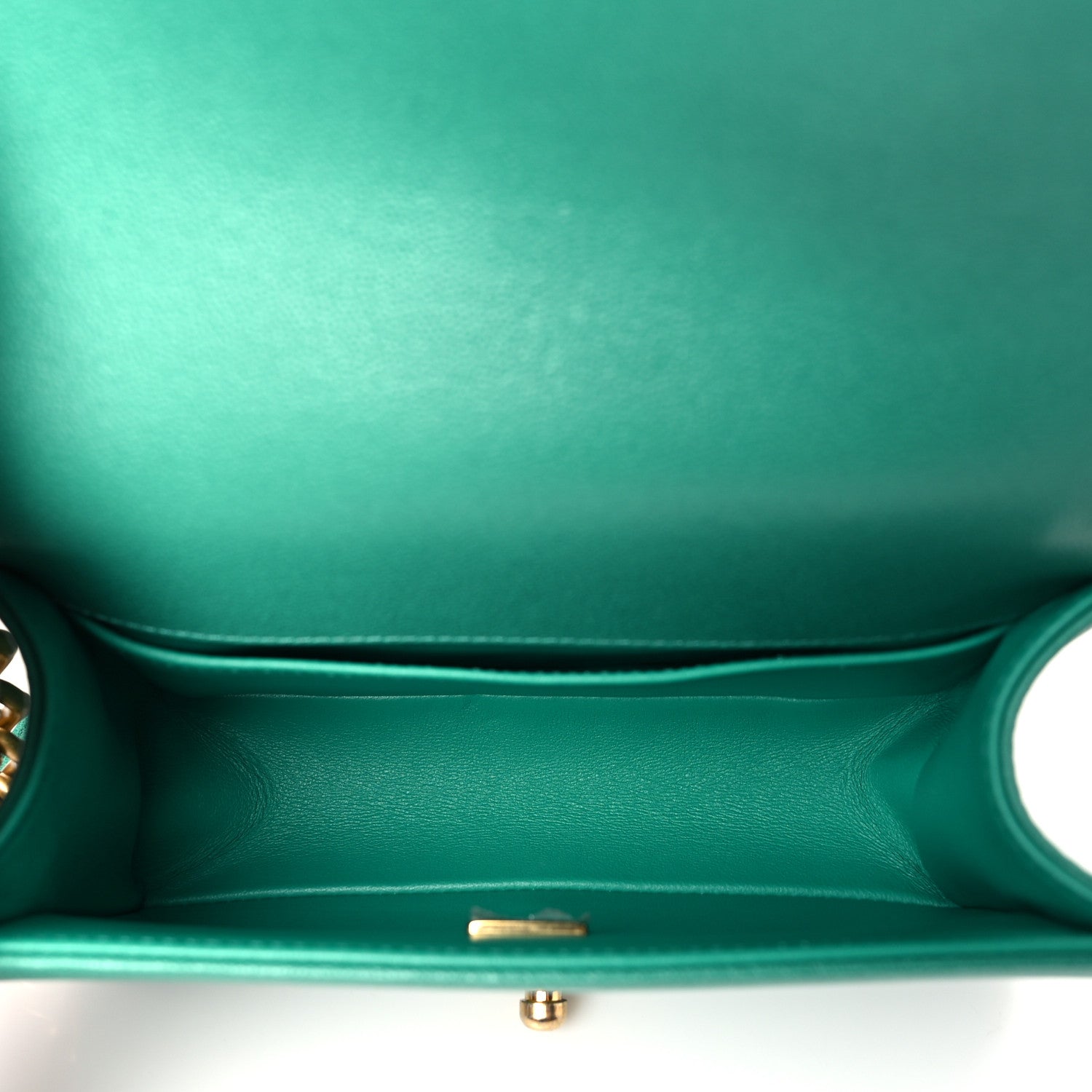 Chanel Caviar Quilted Small Chain Around Boy Flap Green 5 of 9