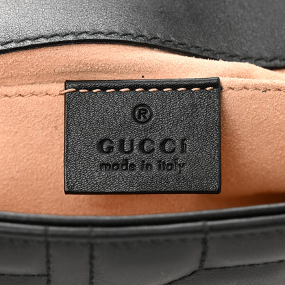 Gucci Calfskin Matelasse Studded Mini Pearly GG Marmont Shoulder Bag Black 6 of 10