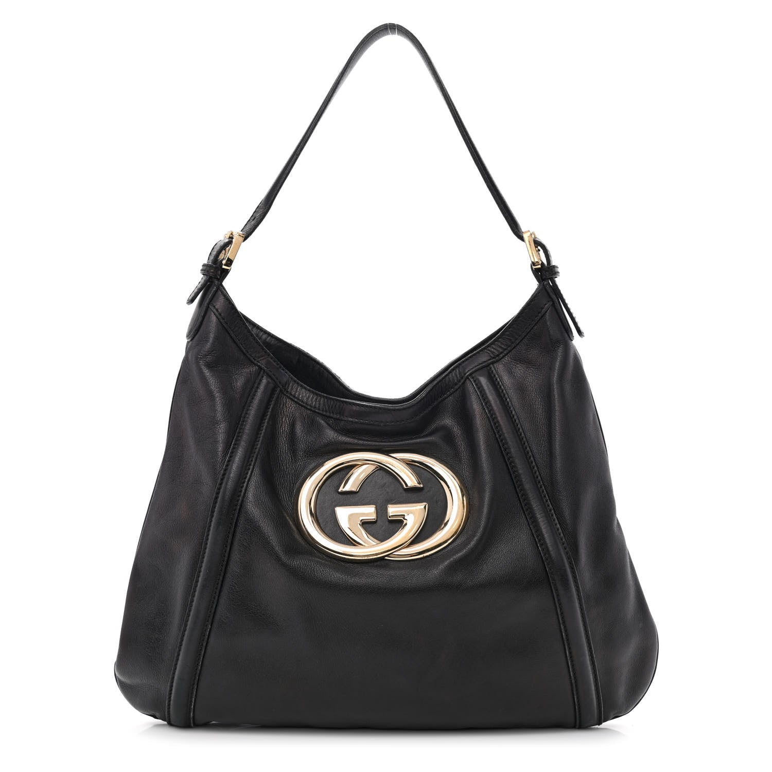 Gucci Calfskin Medium Britt Hobo Black 1 of 16
