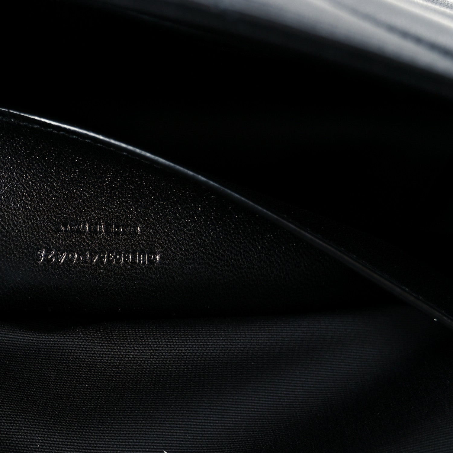 Saint Laurent Lambskin Quilted Monogram Large LouLou Black 8 of 14
