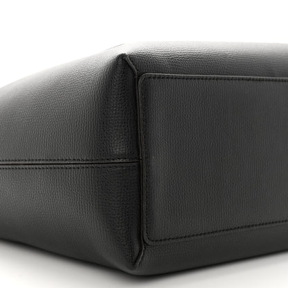 Burberry Grainy Calfskin Haymarket Check Medium Reversible Tote Black 12 of 22