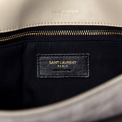 Saint Laurent Suede Monogram Medium Niki Chain Satchel Light Beige 6 of 9