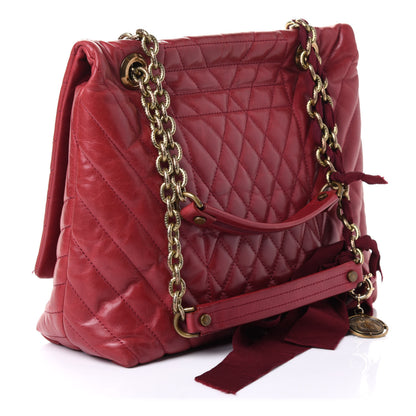Lanvin Lambskin Quilted Medium Happy Shoulder Bag Red 3 of 10