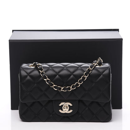 Chanel Lambskin Quilted Mini Rectangular Flap Black 10 of 10