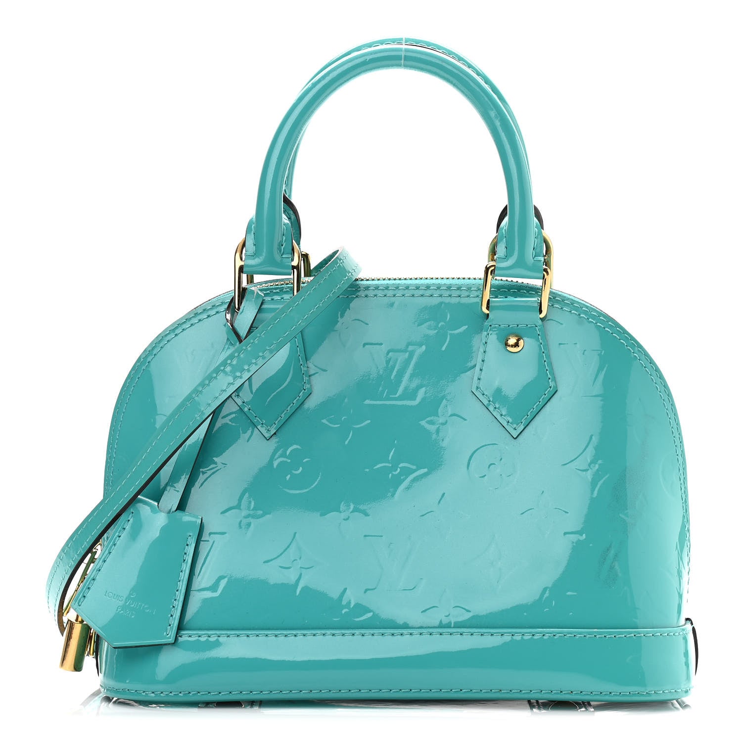 Louis Vuitton Vernis Alma BB Blue Lagon 1 of 8