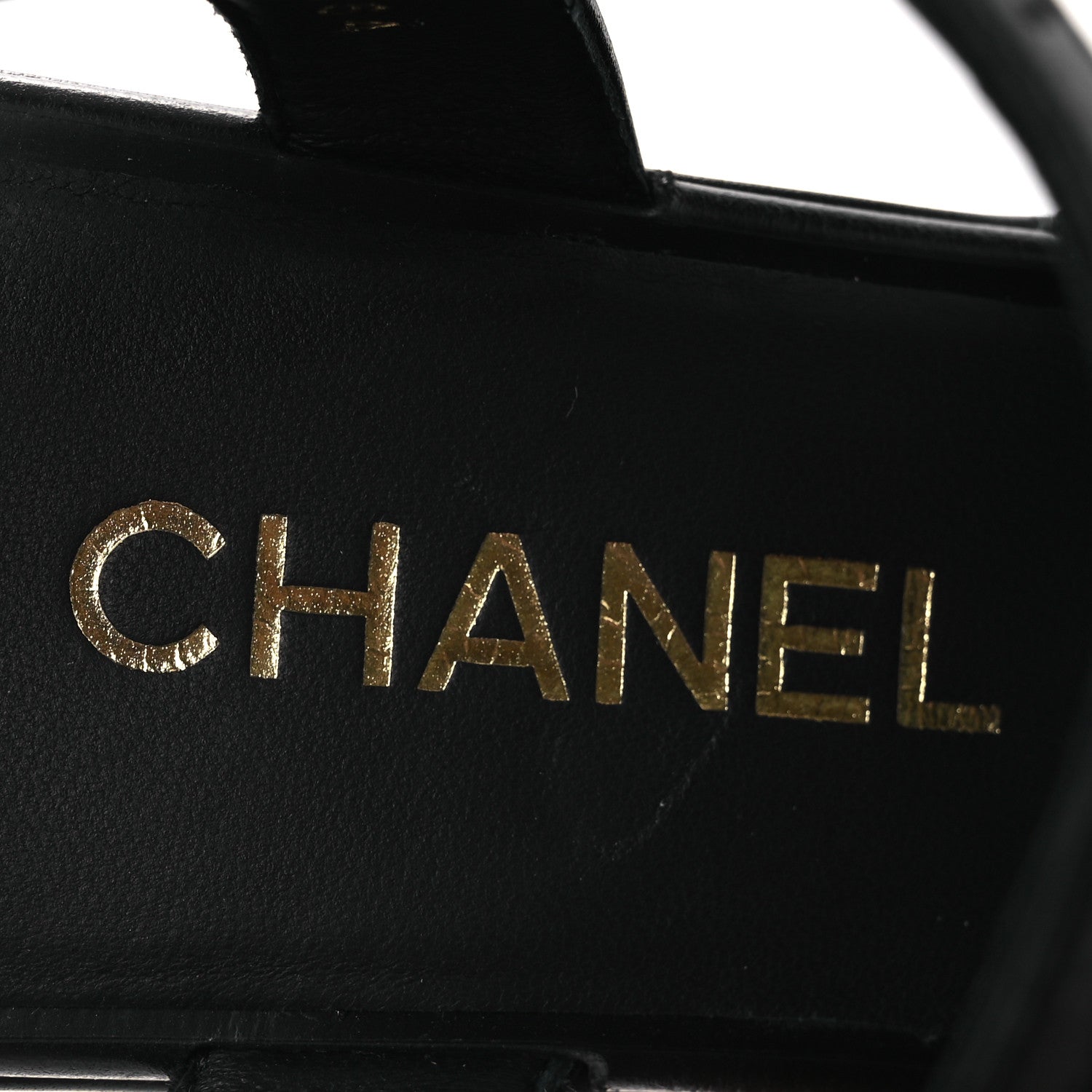 Chanel Fabric Calfskin CC Platform Sandals 36 Black 9 of 12