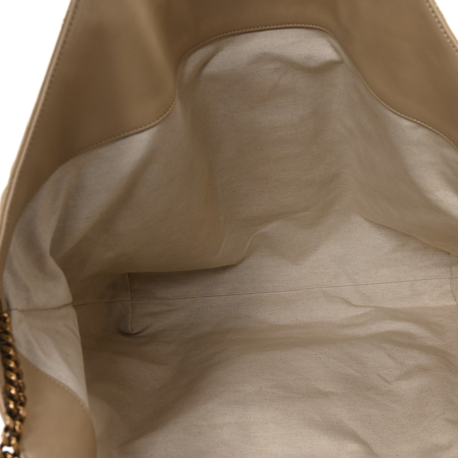 Saint Laurent Nubuck Suede Quilted Maxi Icare Shopping Tote Safari Beige 6 of 11