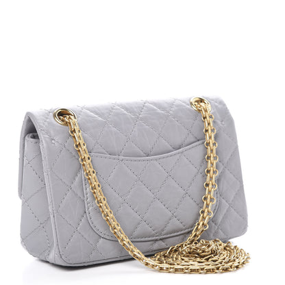 Chanel Aged Calfskin Quilted 2.55 Reissue Mini Flap Grey 3 of 11