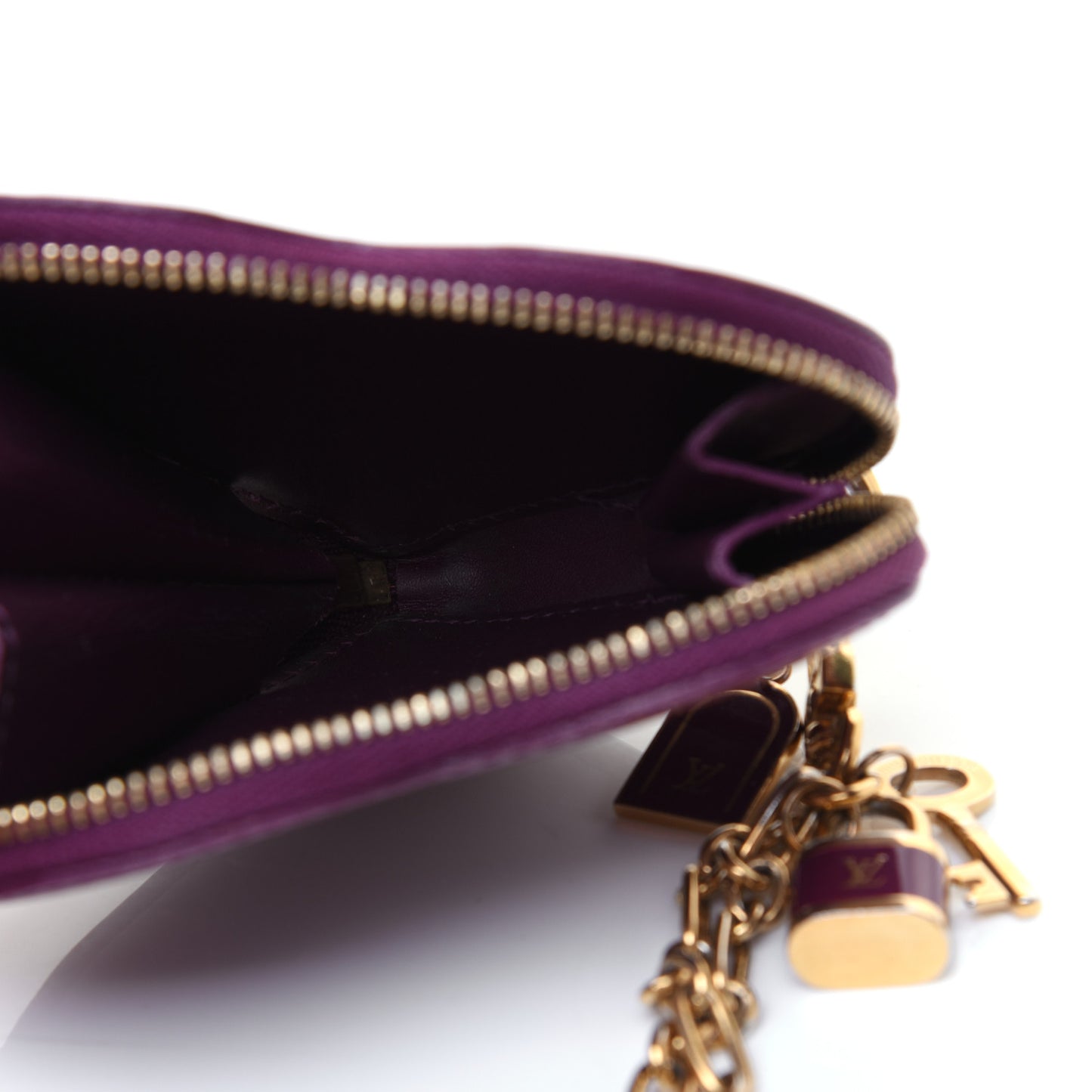 Vernis Heart Coin Purse Violet