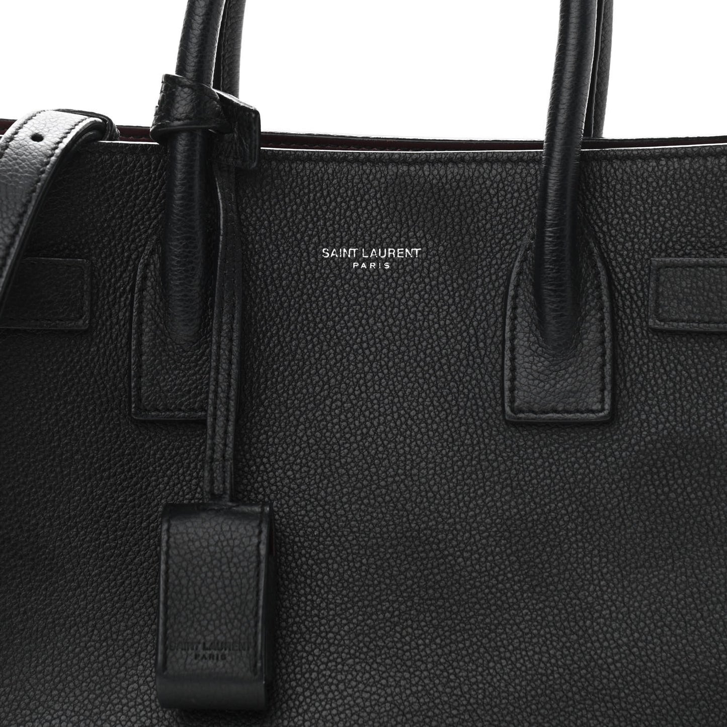 Grained Calfskin Baby Sac De Jour Black