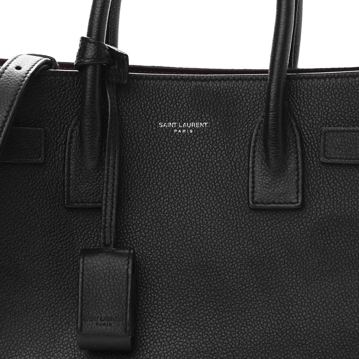 Saint Laurent Grained Calfskin Baby Sac De Jour Black 9 of 11
