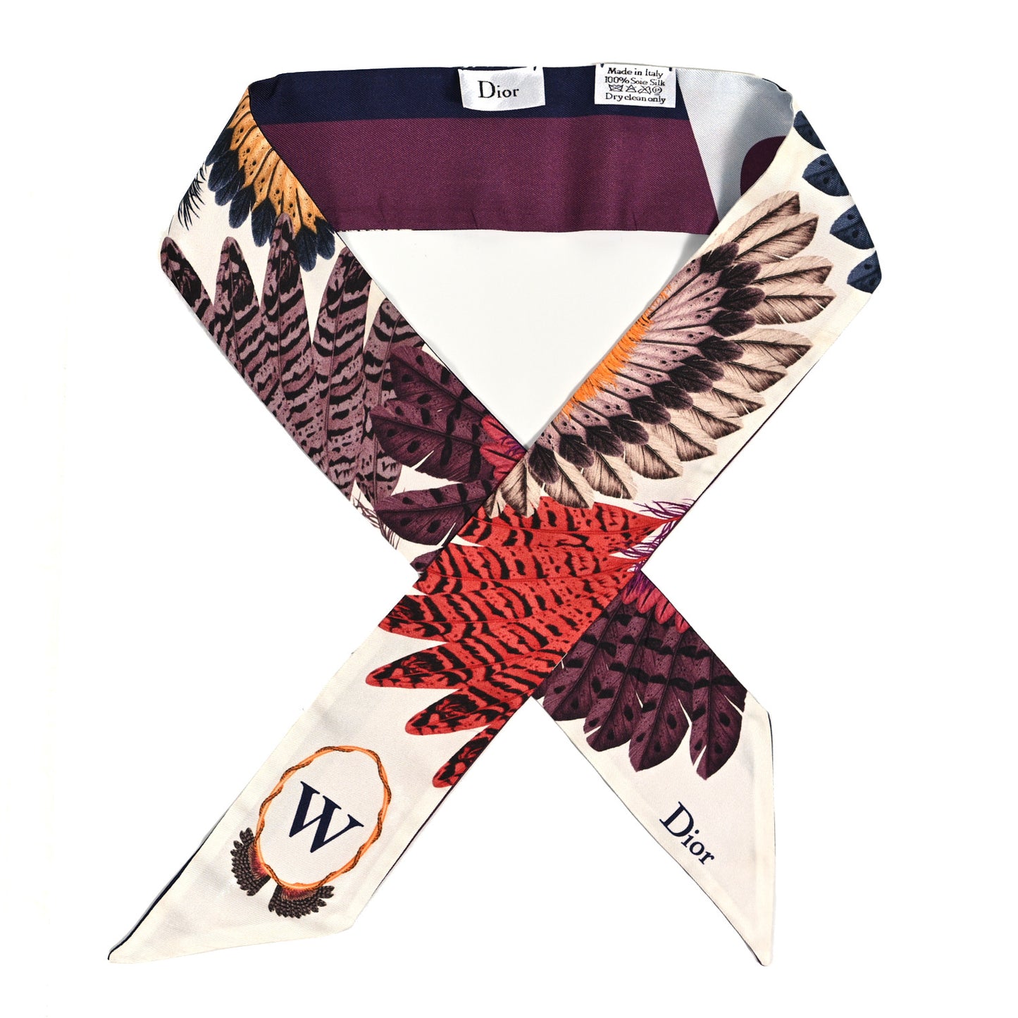 Silk ABCDior "W" Mitzah Scarf
