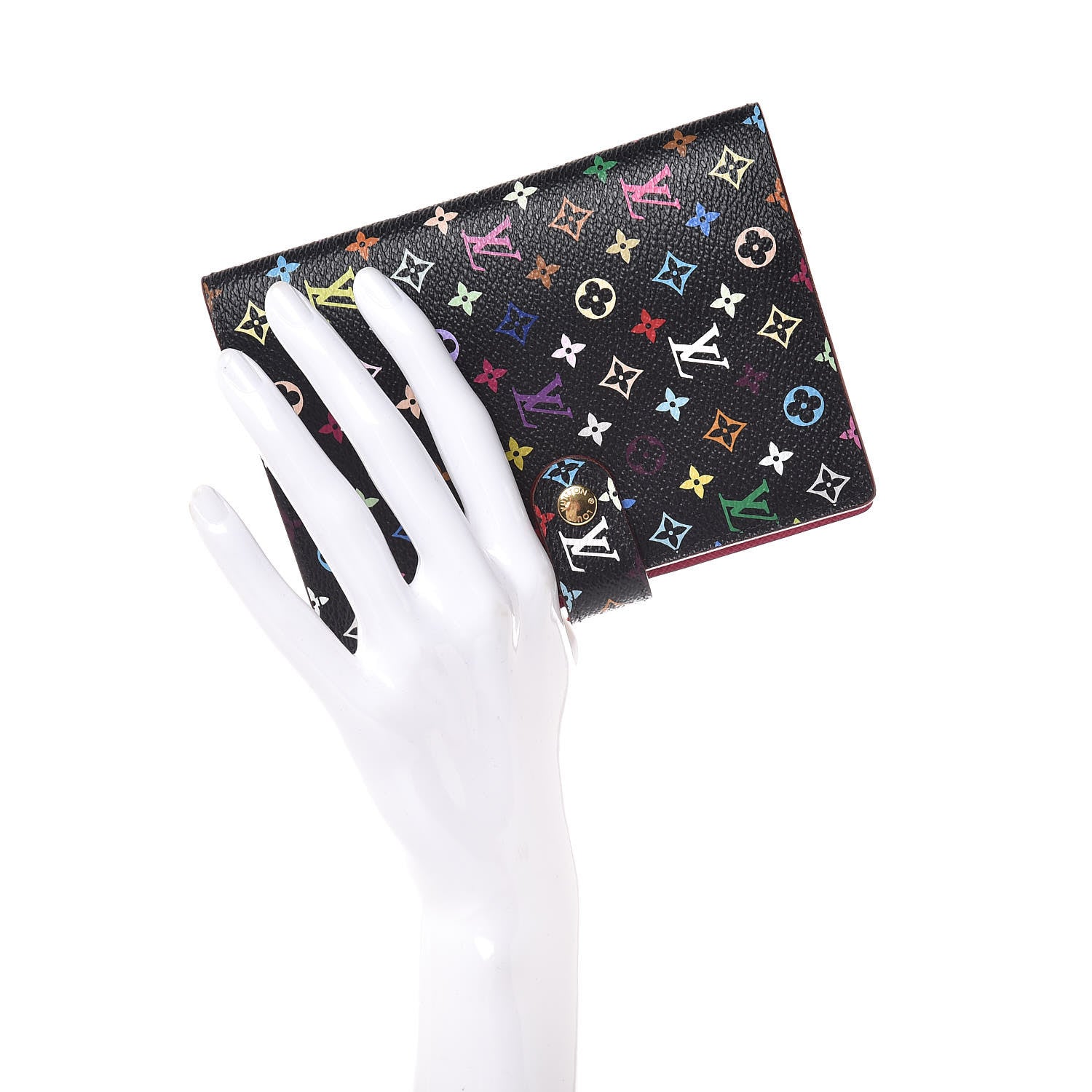 Louis Vuitton Monogram Multicolor Small Ring Agenda Cover Black Grenade 2 of 8