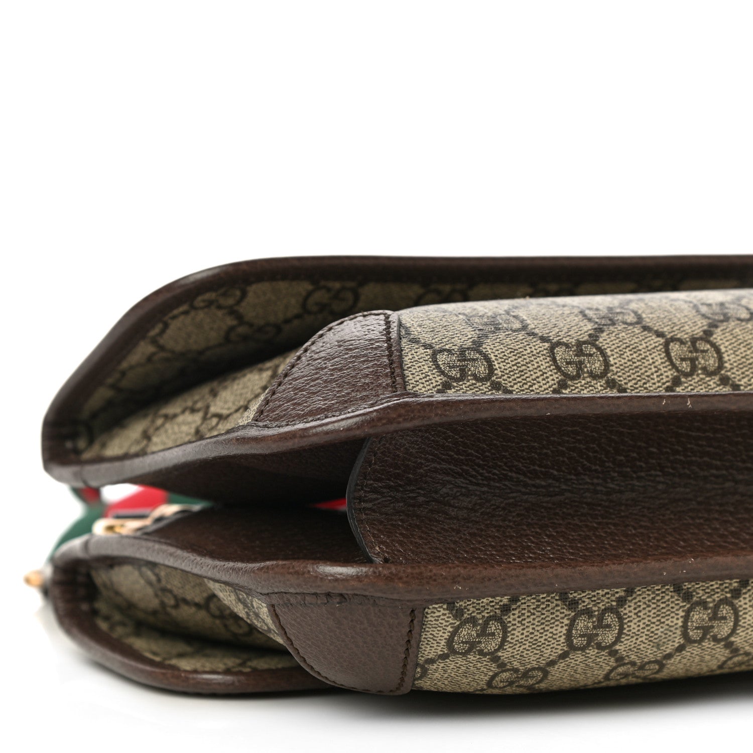 Gucci GG Supreme Monogram Web Small Neo Vintage Double Flap Messenger Bag Beige New Acero 11 of 14