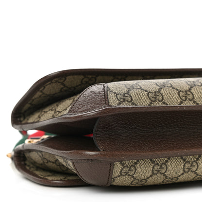Gucci GG Supreme Monogram Web Small Neo Vintage Double Flap Messenger Bag Beige New Acero 11 of 14