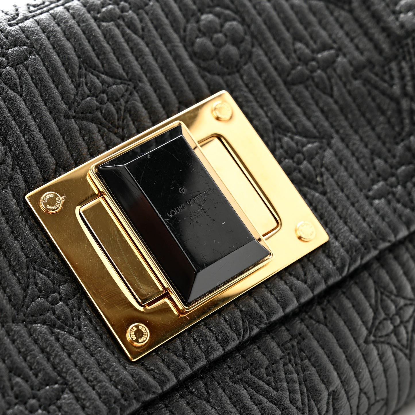Calfskin Quilted Monogram Altair Clutch Black