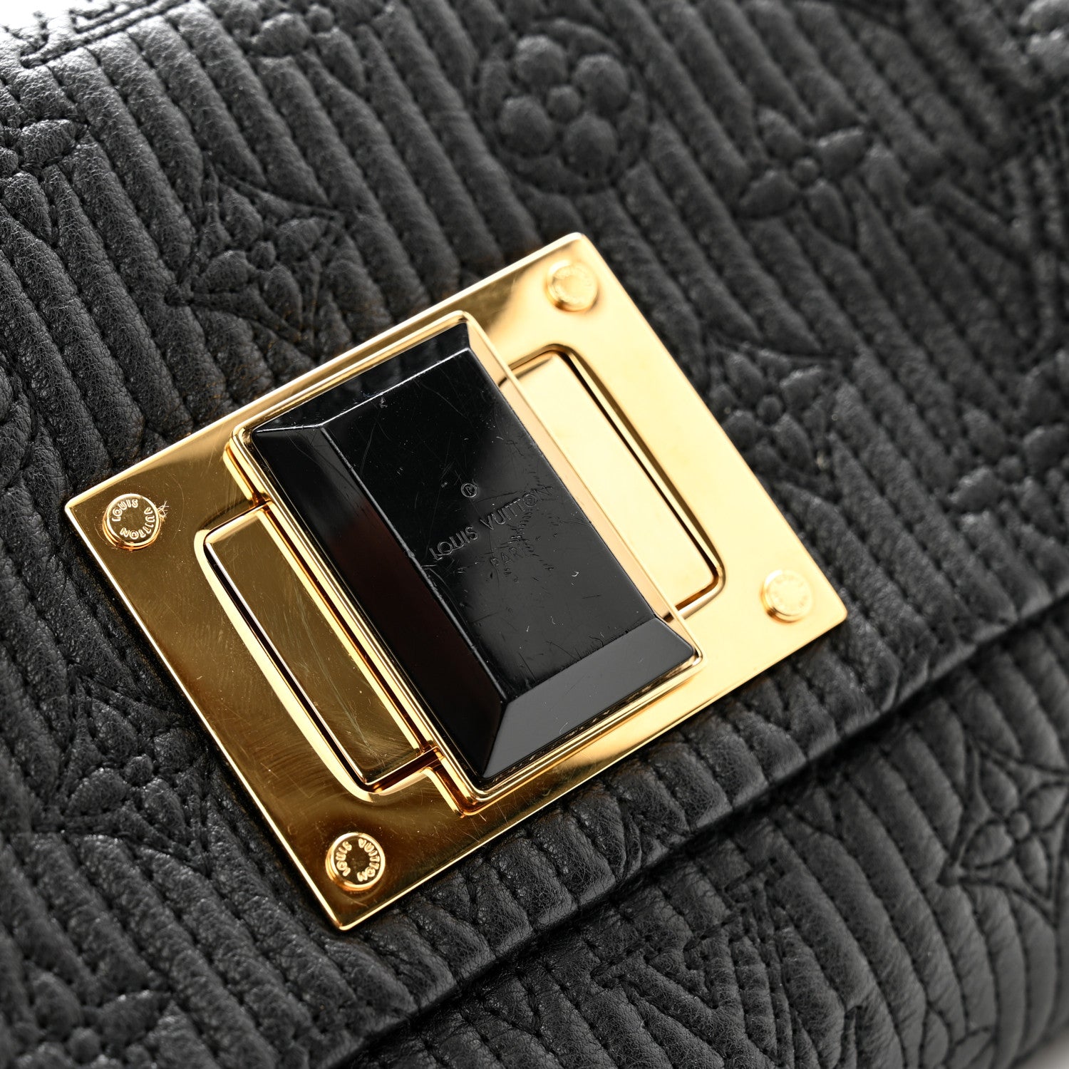 Louis Vuitton Calfskin Quilted Monogram Altair Clutch Black 10 of 11