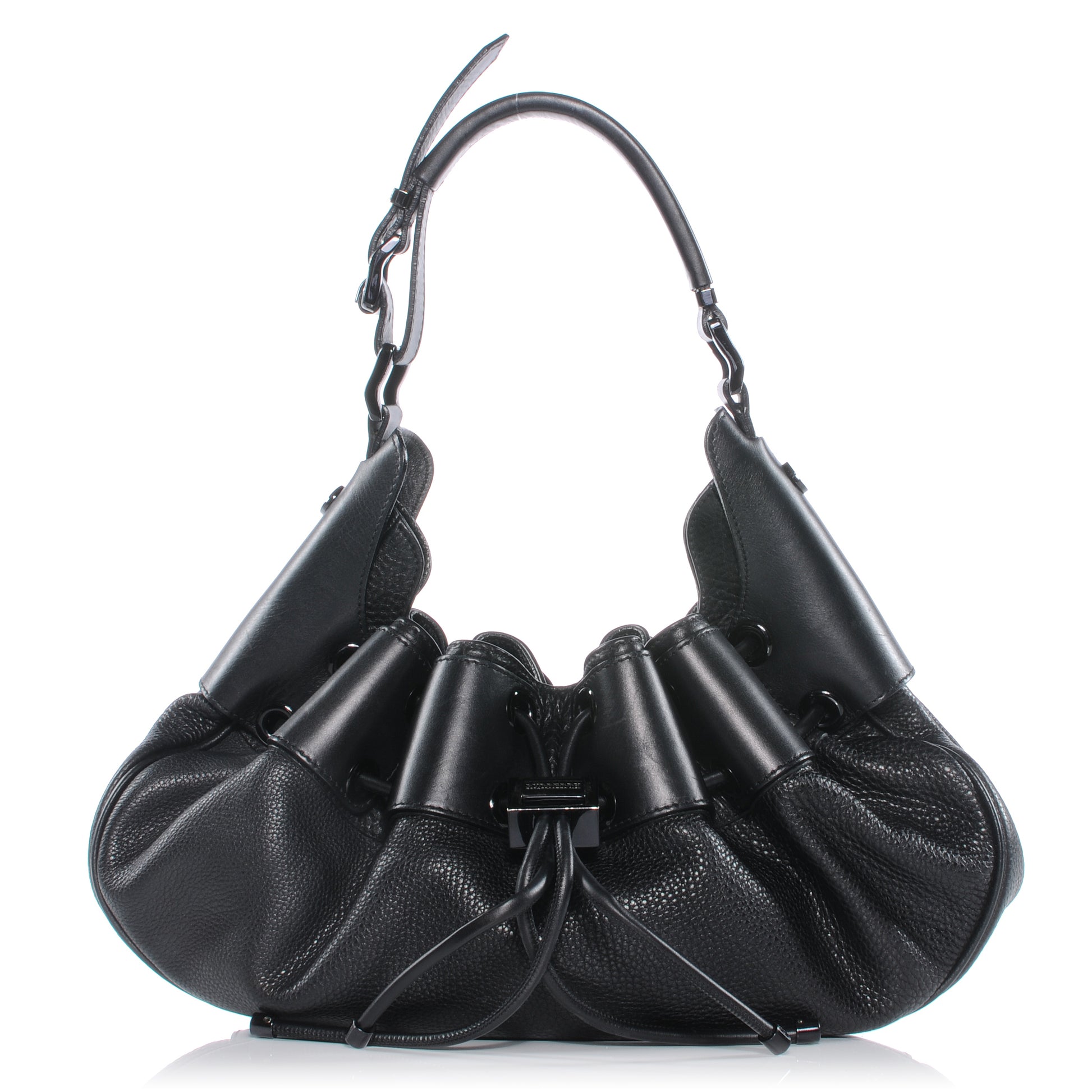 Burberry Prorsum Leather Warrior Hobo Black 1 of 7