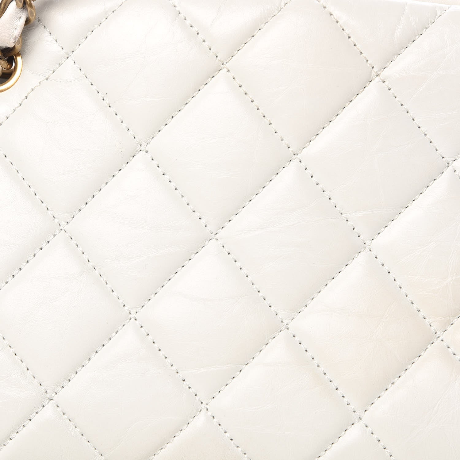 Chanel Aged Calfskin Quilted Medium Just Mademoiselle Bowling Bag White 10 of 15